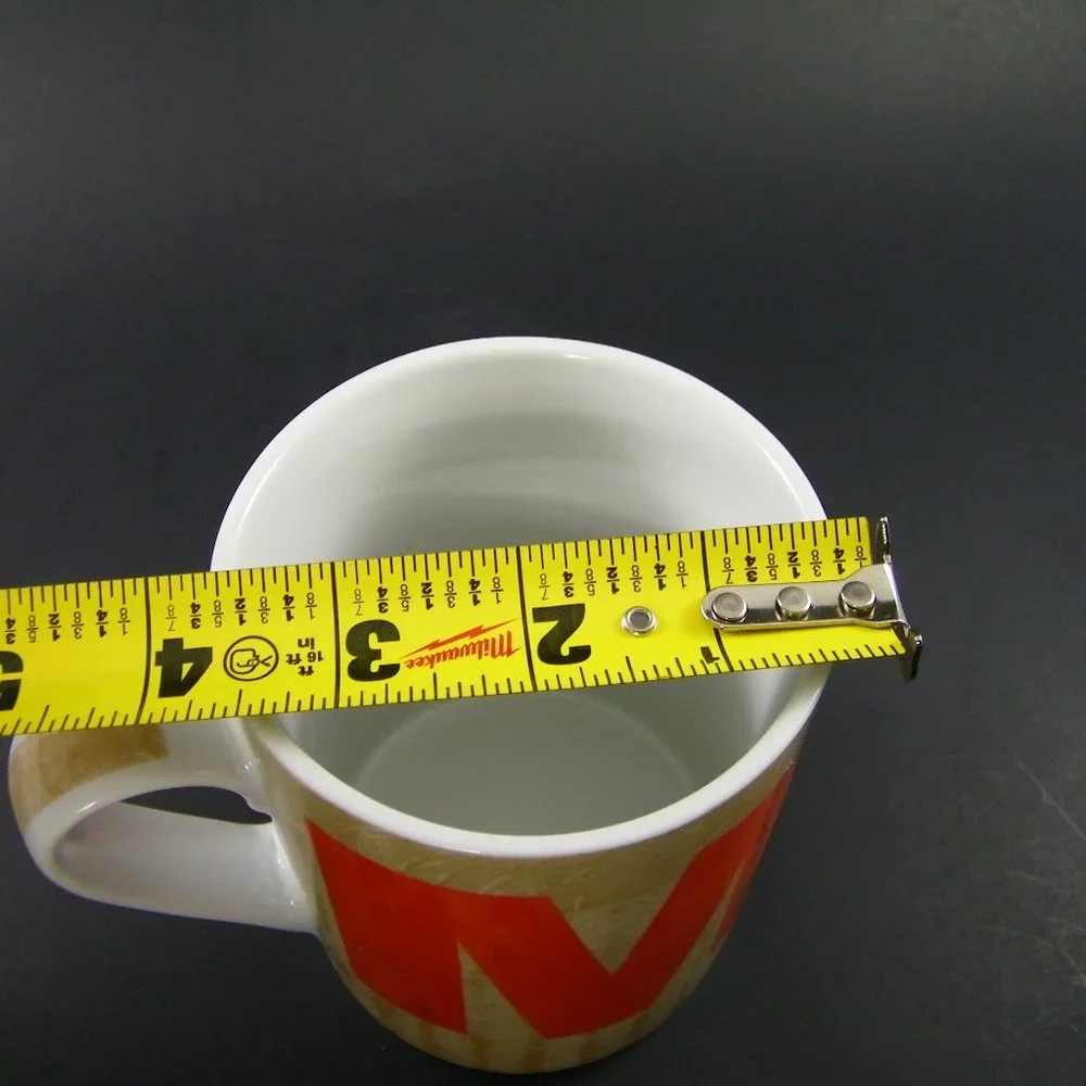 Pier 1 Porcelain Coffee / Tea Alphabet Mug. 